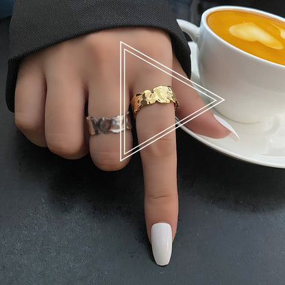 Irregular Gold Nugget Ring| Adjustable