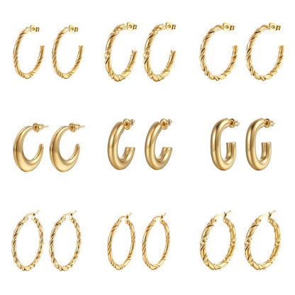 Huggie Hoop Nugget Earrings for Women Gold-plated Silver nugget earrings